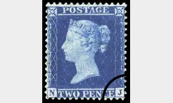 QV: 2d Blue (Letters in bottom corners)