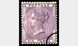 QV: 6d Lilac (No letters)