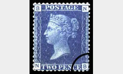 QV: 2d Blue (Letters in 4 corners)