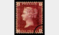 QV: 1d Red (Letters in 4 corners)