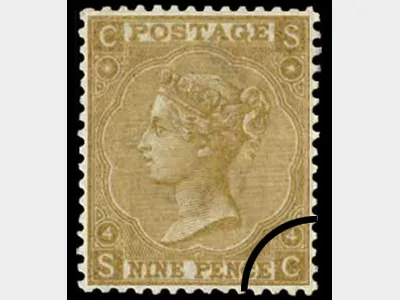 QV: 9d Yellow (Large white letters)