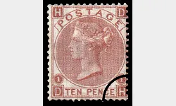 QV: 10d Brown (Large white letters)