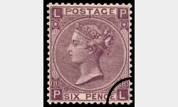 QV: 6d Lilac (no hyphen) (Large white letters)