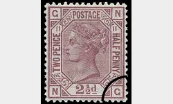 QV: 2 1/2d Mauve (Large coloured letters)