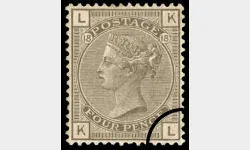 QV: 4d Brown (Large coloured letters)