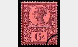 QV: 6d Purple on Red paper (Jubilee)