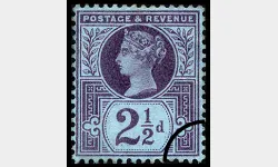 QV: 2 1/2d Purple on Blue paper (Jubilee)