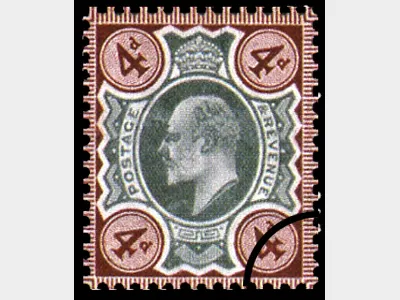 KEVII: 4d Green & Brown