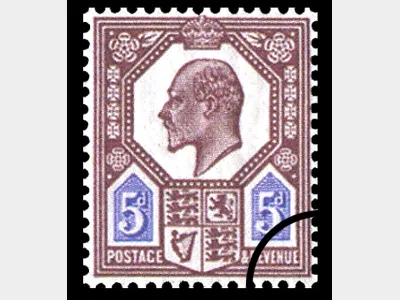 KEVII: 5d Purple & Blue