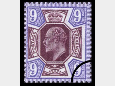 KEVII: 9d Purple & Blue