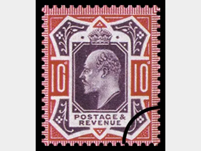 KEVII: 10d Purple & Red