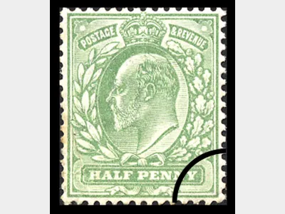 KEVII: 1/2d Yellowish green