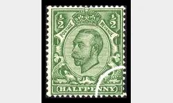 KGV: Redrawn: 1/2d Green (Light Hair Colour)