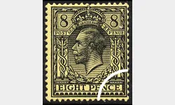 KGV: Profile Head: 8d Black on Yellow paper