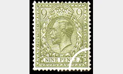 KGV: Profile Head: 9d Olive Green