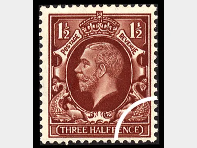 KGV: Photogravure: 1 1/2d Red-brown