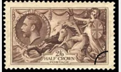 KGV: Seahorses (re-engraved): 2s 6d Brown