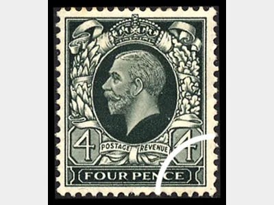 KGV: Photogravure: 4d Grey-green