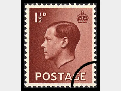 KEVIII: 1 1/2d Brown