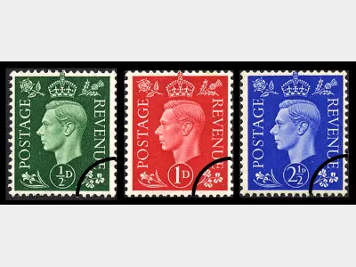 KGVI: 1/2d, 1d, 2 1/2d