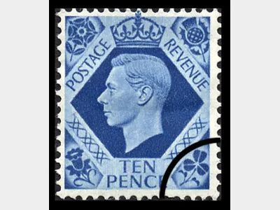 KGVI: 10d Turquoise-blue