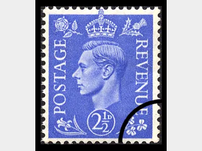 KGVI: 2 1/2d Pale Ultramarine