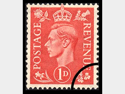 KGVI: 1d Pale Scarlet