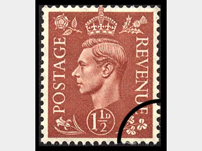 KGVI: 1 1/2d Pale Red-brown