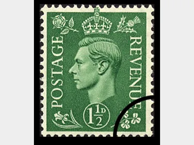 KGVI: 1 1/2d Pale Green