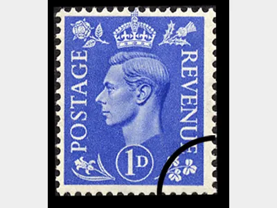 KGVI: 1d Pale Blue