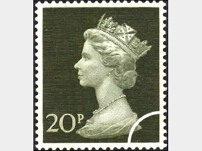 Machins: 20p Olive-green