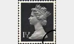 Machins: 1 1/2p Charcoal-grey