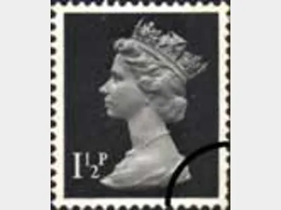 Machins: 1 1/2p Charcoal-grey