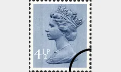 Machins: 4 1/2p Steel-blue