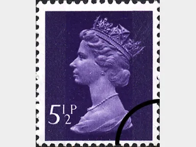 Machins: 5 1/2p Dark Purple