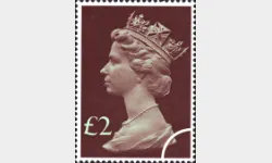 Machins: £2 Purple-brown