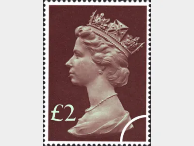 Machins: £2 Purple-brown