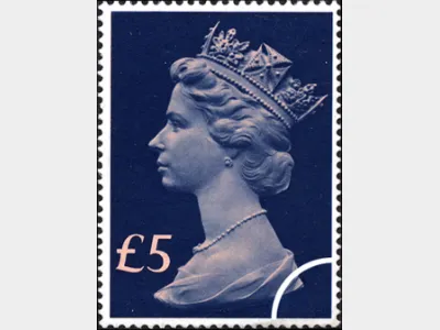 Machins: £5 Royal-blue