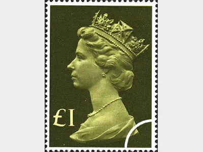 Machins: £1 Olive-green