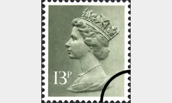 Machins: 13p Grey-green