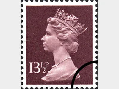 Machins: 13 1/2p Red-brown