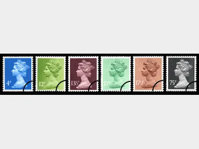 Machins: 4p, 12p, 13 1/2p, 17p, 17 1/2p, 75p