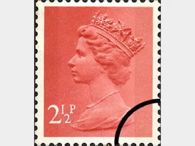 Machins: 2 1/2p Rose