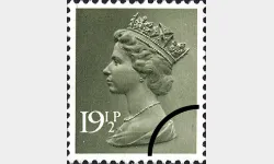 Machins: 19 1/2p Grey-green