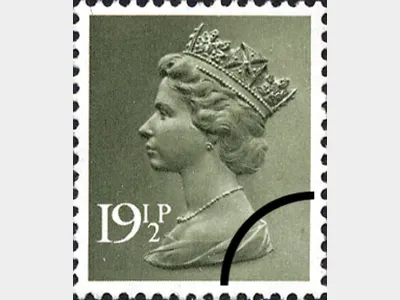 Machins: 19 1/2p Grey-green