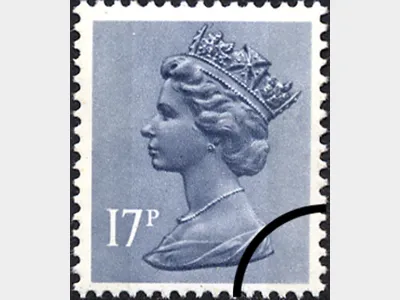 Machins: 17p Steel-blue