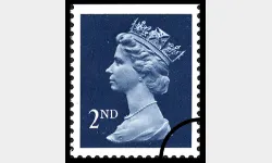 Machins: 2nd Dark Blue (ex stamp book)