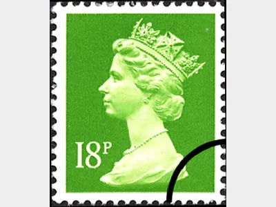 Machins: 18p Light Green