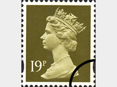 Machins (EP): 19p Olive-green