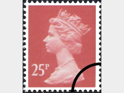 Machins: 25p Rose (ex coil)